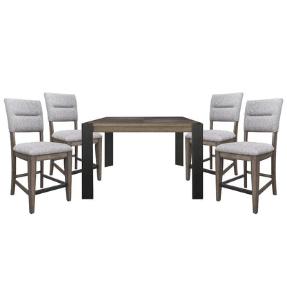 Cedar Fork - Dining 54 in. Square Counter Table with 4 counter stools