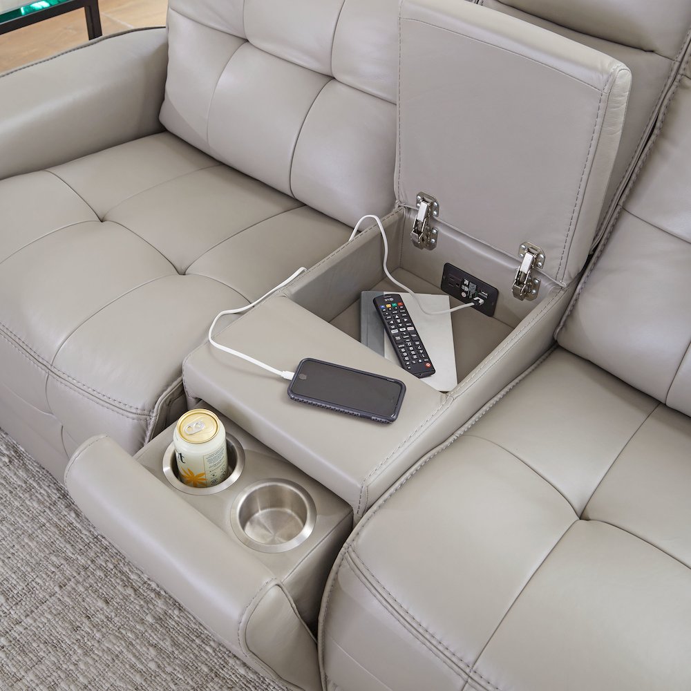 Parker Living Canterbury - Pewter Power Reclining Zero Gravity Sofa and Loveseat