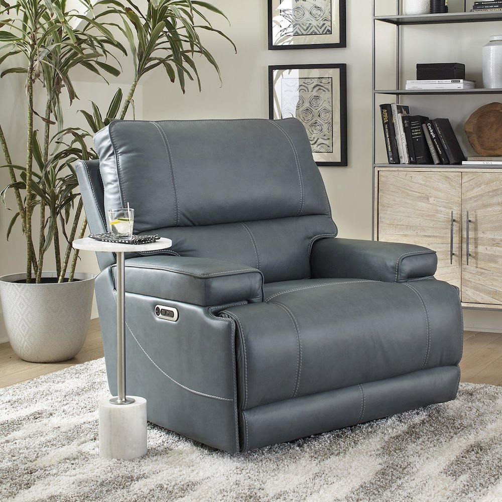 Verona Azure - Powered By Freemotion Power Reclining Sofa and Two Recliners
