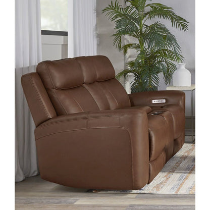 Calgary - Autumn Umber Power Reclining Sofa and Loveseat