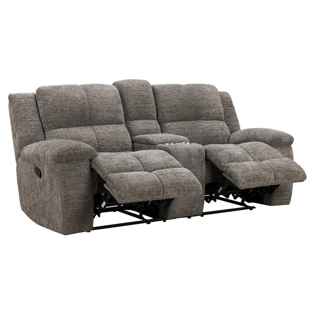 Buster Cabot Stone Manual Reclining Sofa and Loveseat