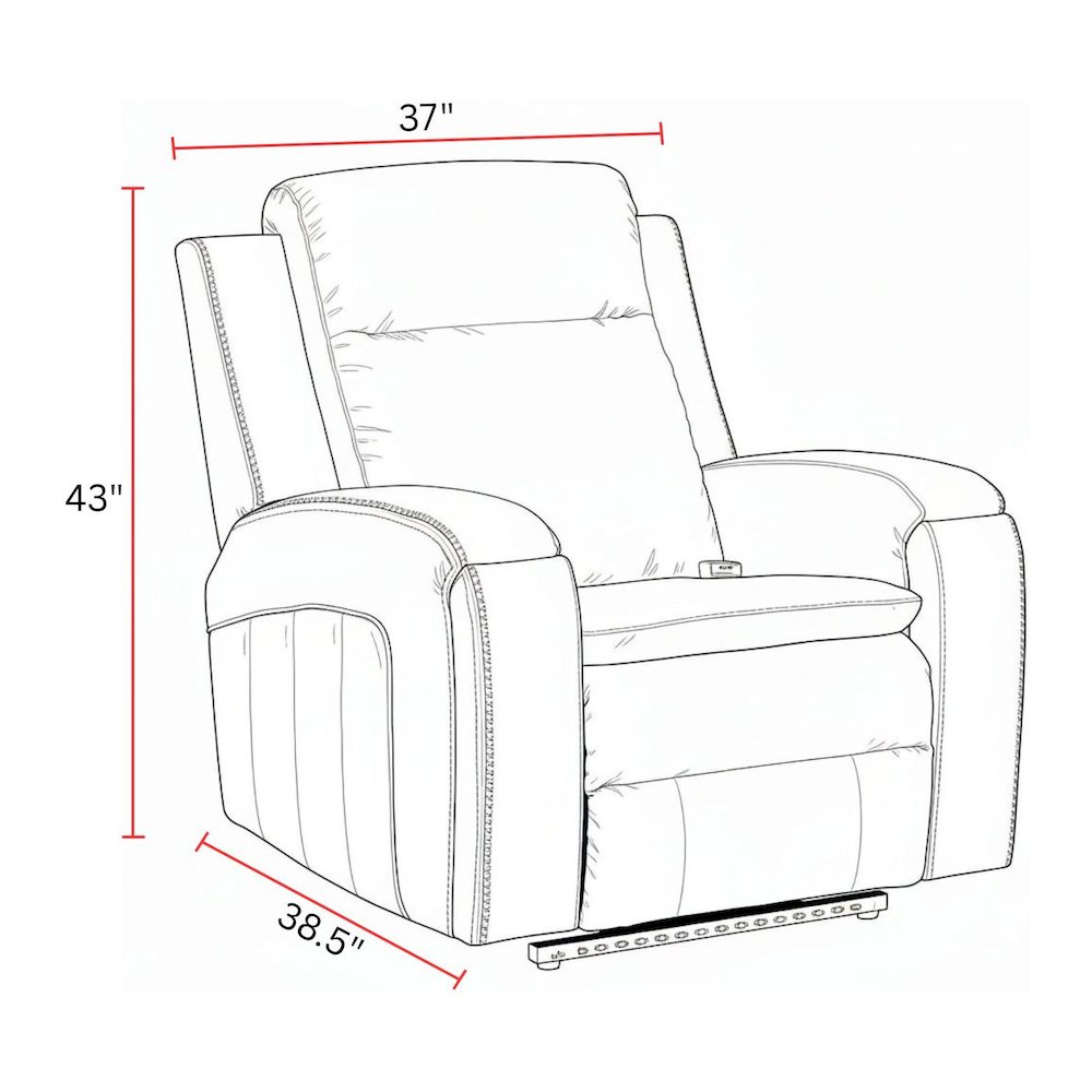Armstrong Southampton Shore Power Recliner with Heat Massage and Auto-Glide