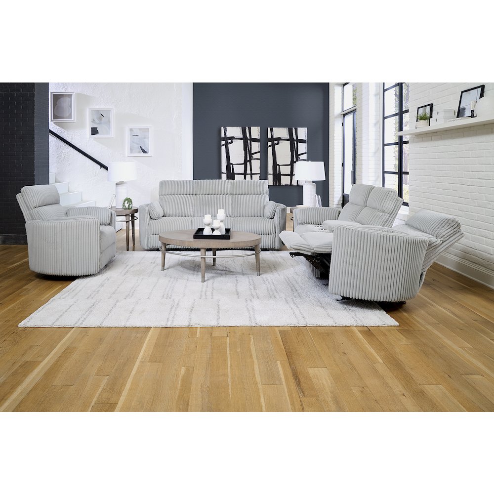 Radius - Mega Grey Power Glider Reclining Console Loveseat