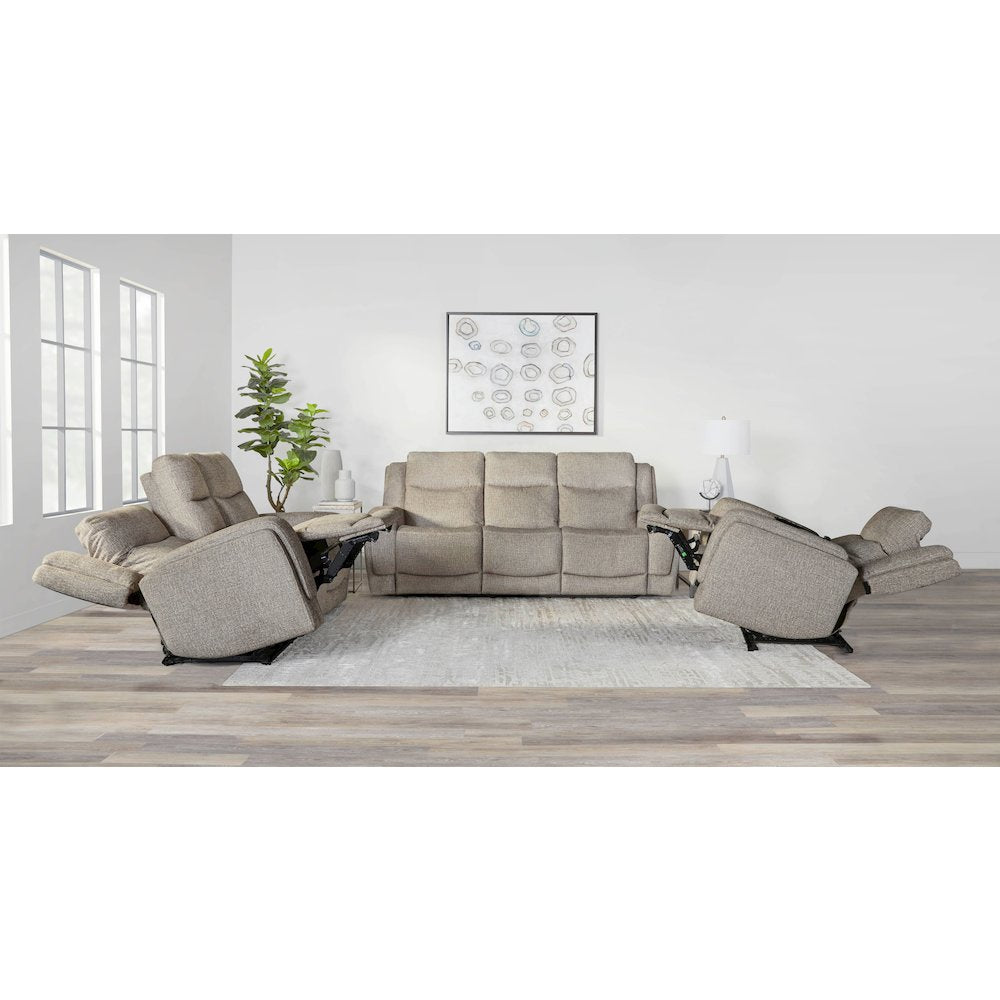 Penfield - Frappe Power Zero G Console Loveseat with Heat, Massage & Speaker P3