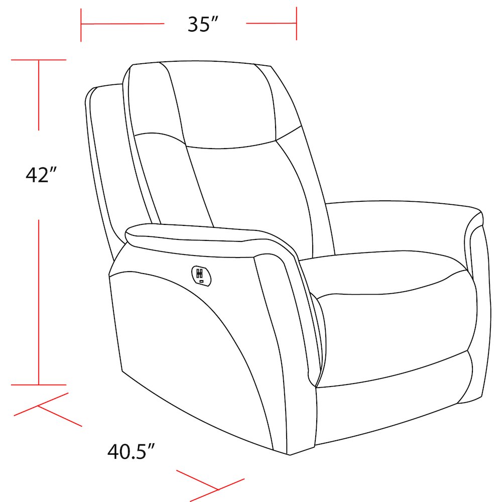 Linus - Hudson Grey Power Reclining Sofa and Two Recliners