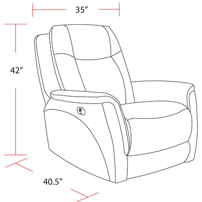 Linus - Hudson Grey Power Reclining Sofa and Two Recliners