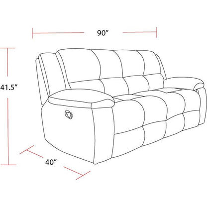Buster - Opal Taupe Manual Reclining Sofa and Recliner