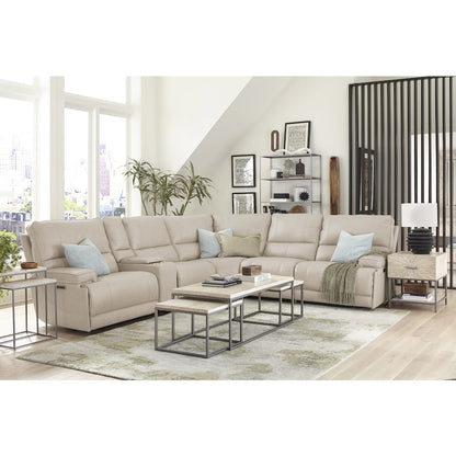 Verona Linen - Powered By Freemotion 6 Piece Modular Power Reclining Sectional