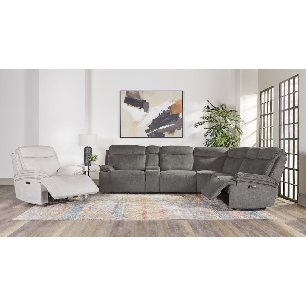 Alpine - Airy Midnight 6 Piece Zero Gravity Power Reclining Sectional