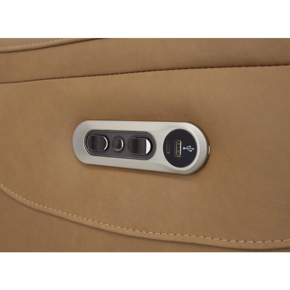 Austin - Caramel Cream Power Reclining Loveseat P2