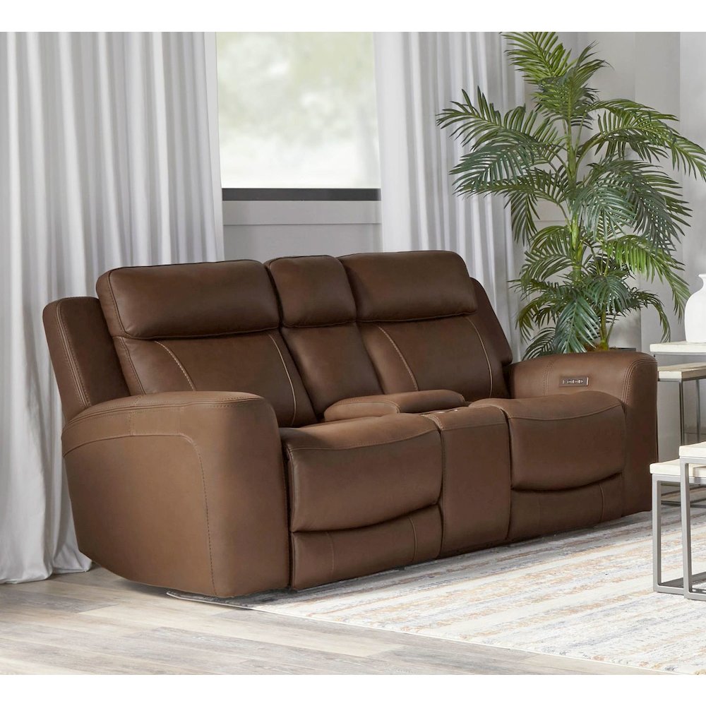 Calgary - Autumn Umber Power Reclining Sofa and Loveseat