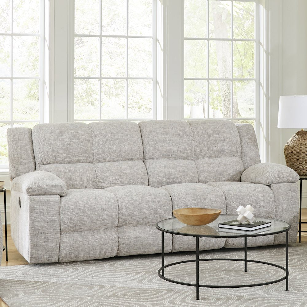Buster - Opal Taupe Manual Reclining Sofa and Recliner