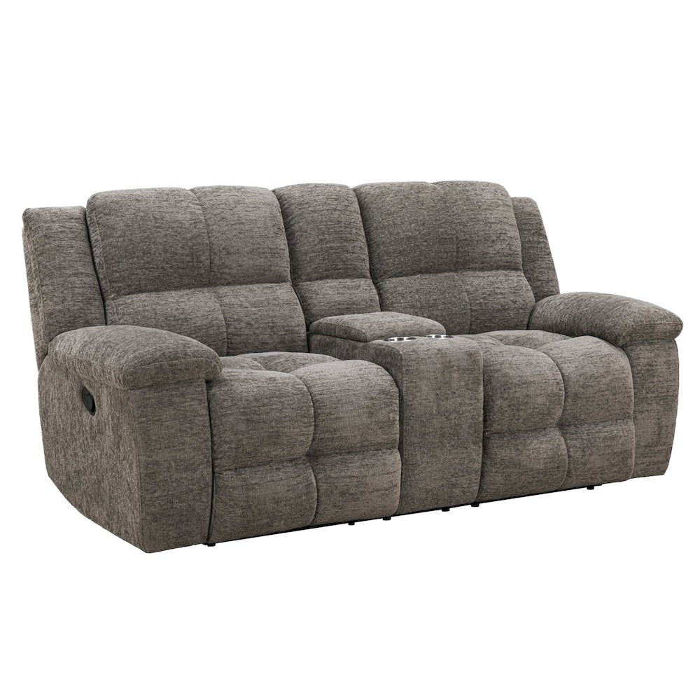 Buster Cabot Stone Manual Reclining Sofa and Loveseat