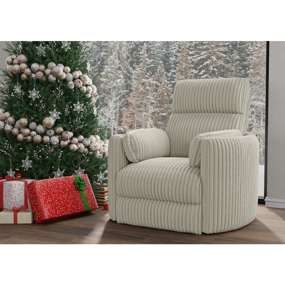 Radius - Mega Ivory Power Reclining Sofa and Two Recliners
