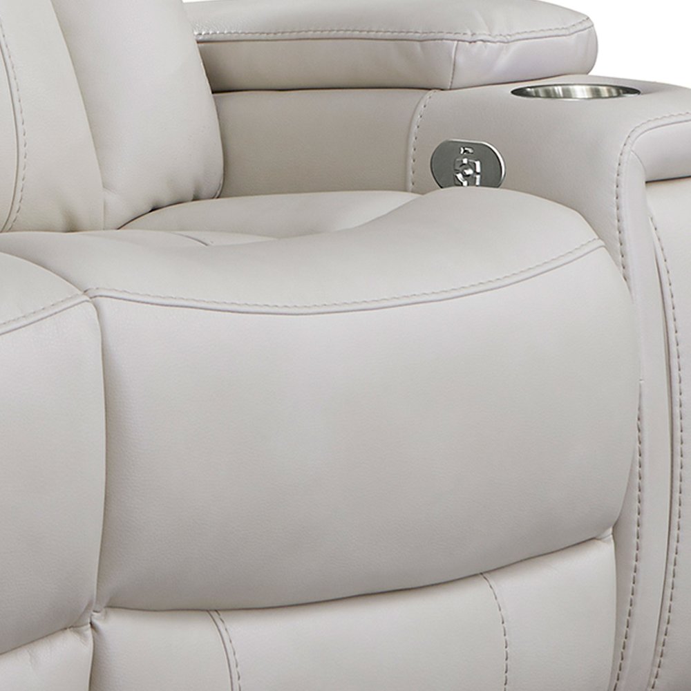 Royce - Fantom Ivory Power Reclining Loveseat