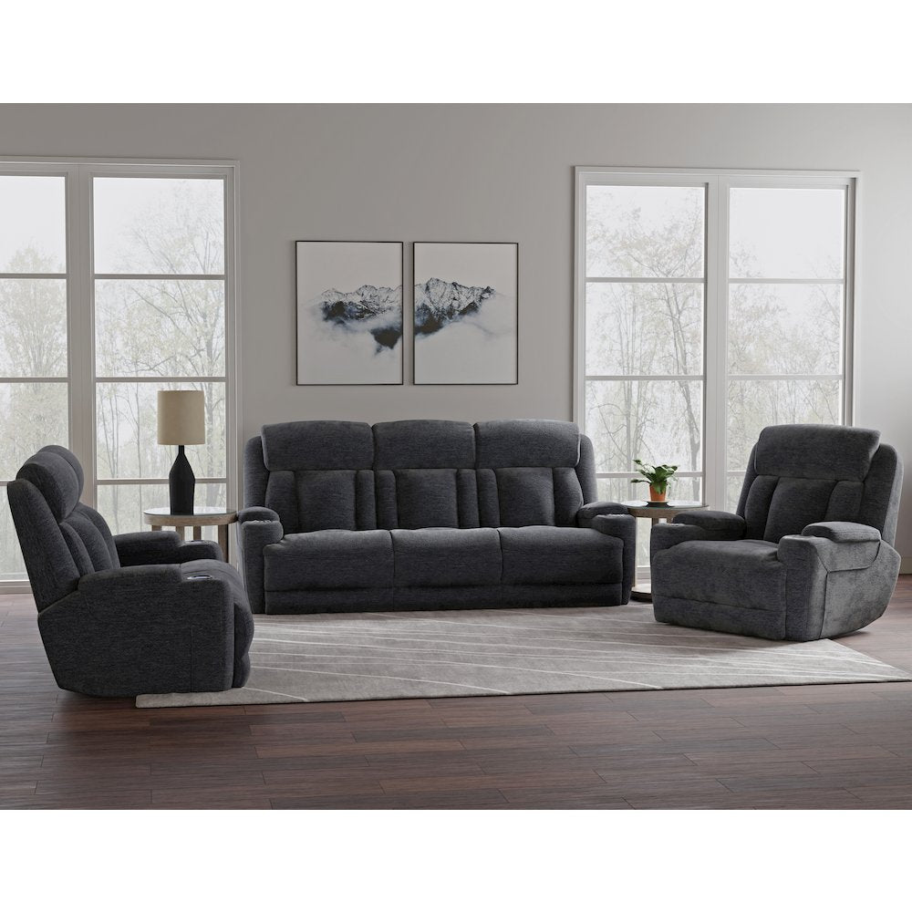 Dalton - Lucky Charcoal Power Recliner