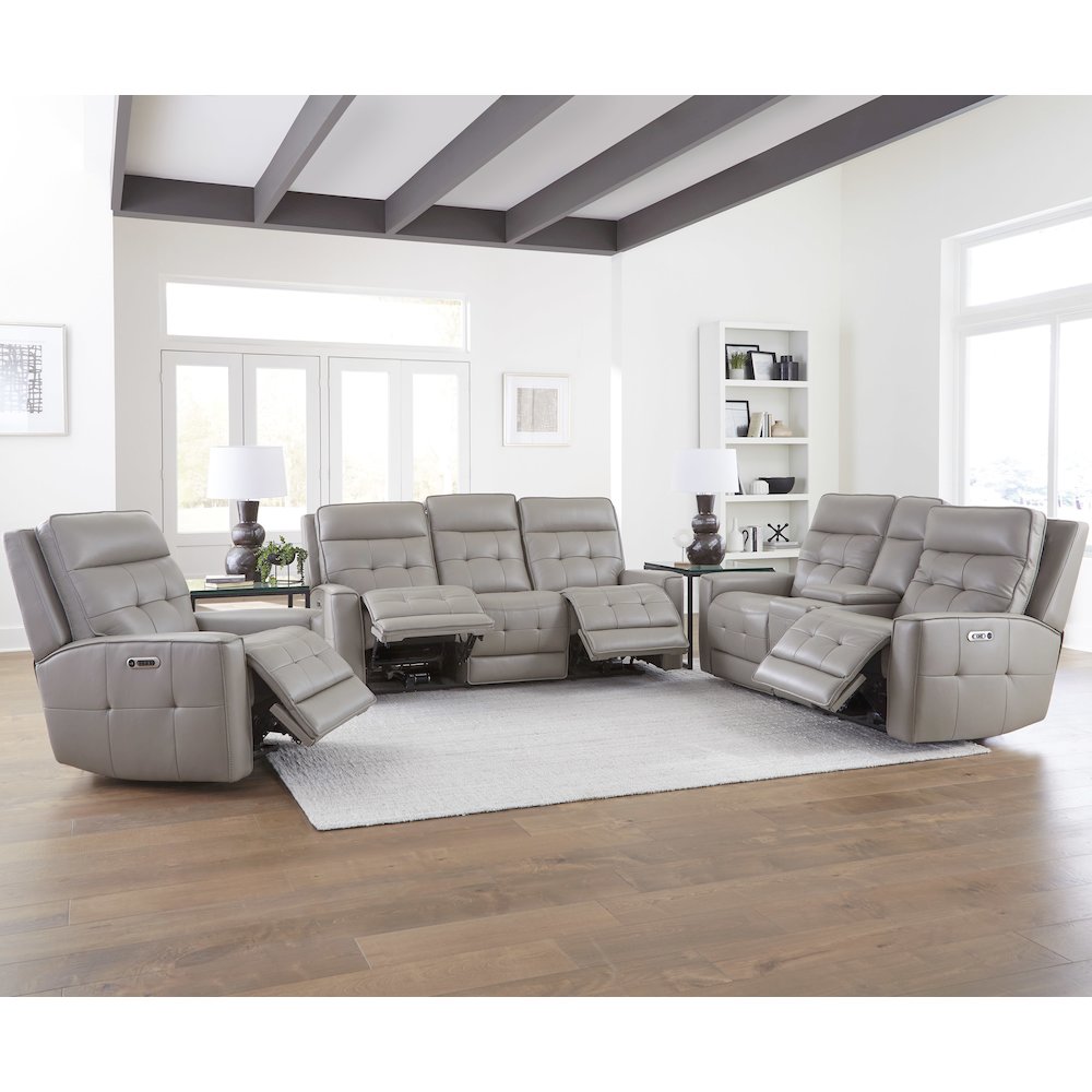 Parker Living Canterbury - Pewter Power Reclining Zero Gravity Sofa