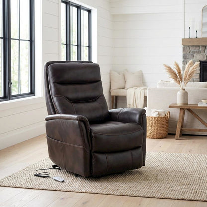 Gemini - Truffle Power Lift Recliner with Articulating Headrest Two Pack