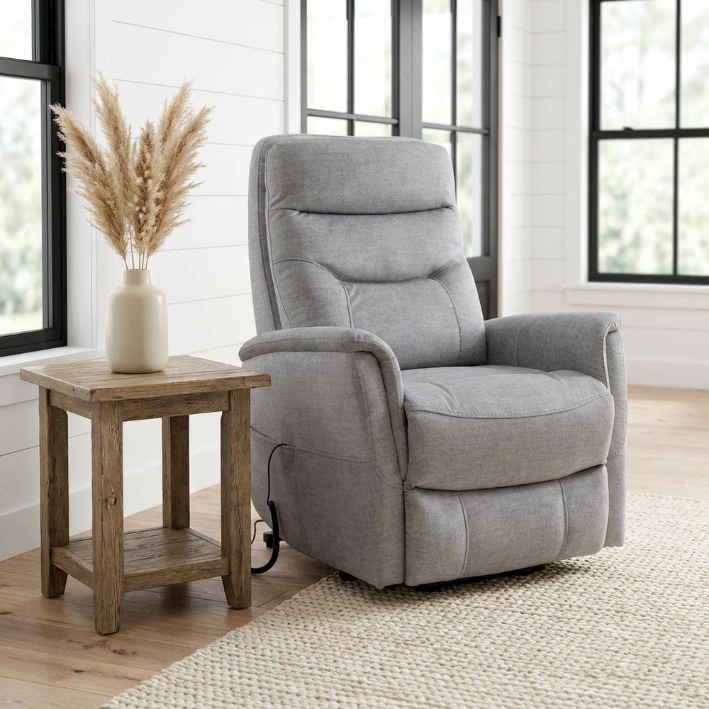 Gemini - Capri Silver Power Lift Recliner with Articulating Headrest