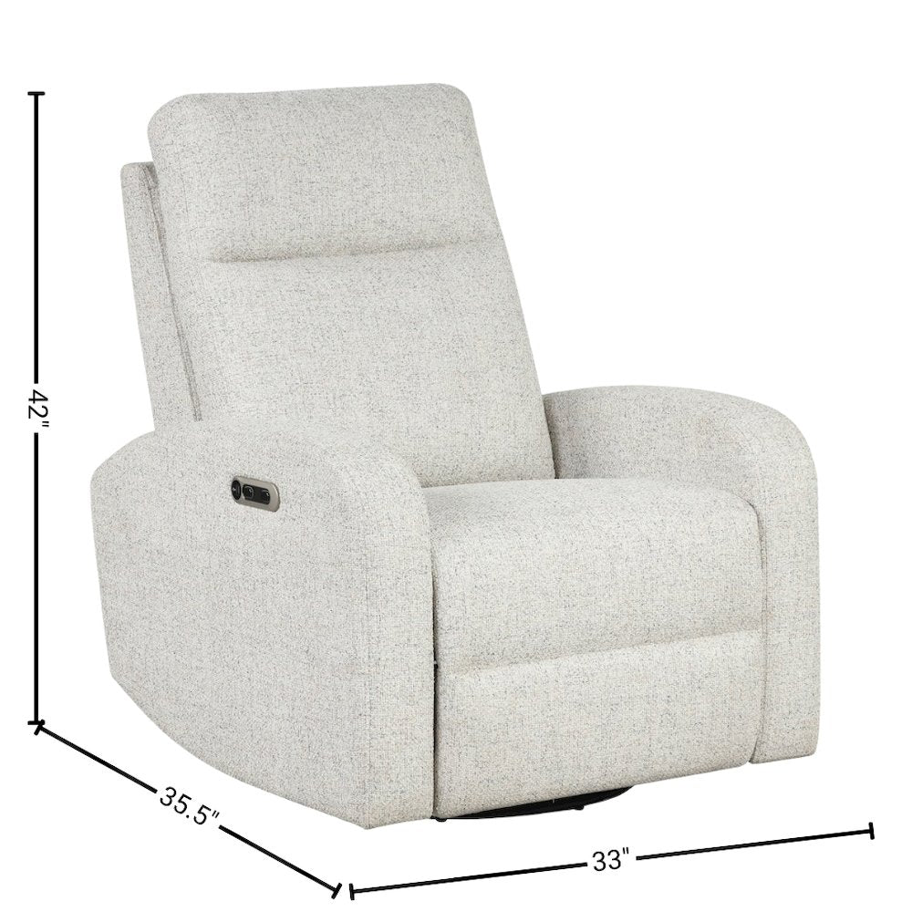 Beige Power Glider Recliner Glider Chair for Nursery, Modern Recliner