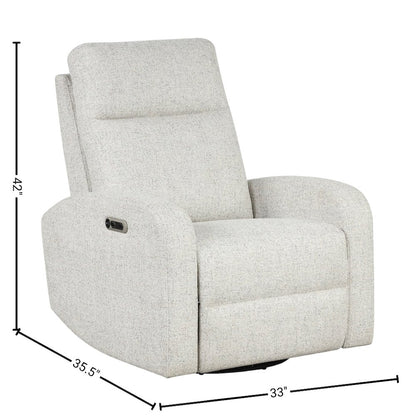 Beige Power Glider Recliner Glider Chair for Nursery, Modern Recliner
