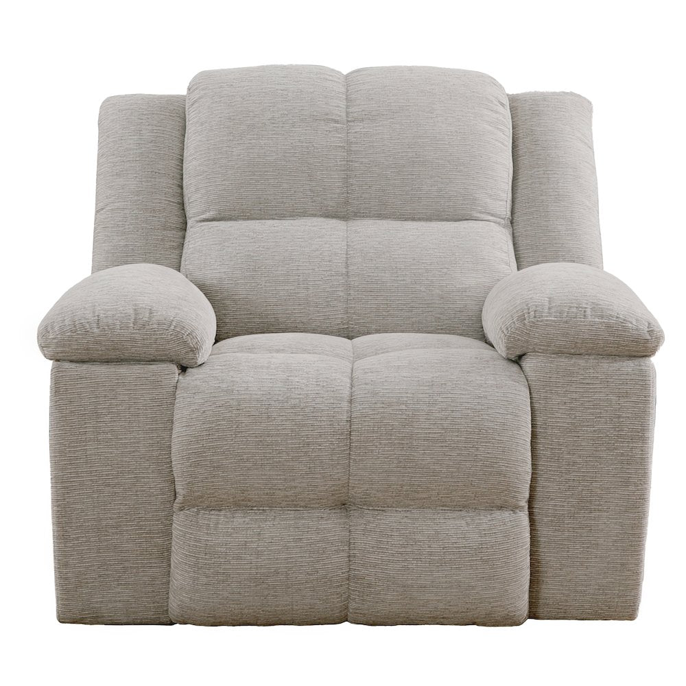 Buster - Opal Taupe Manual Reclining Sofa and Recliner