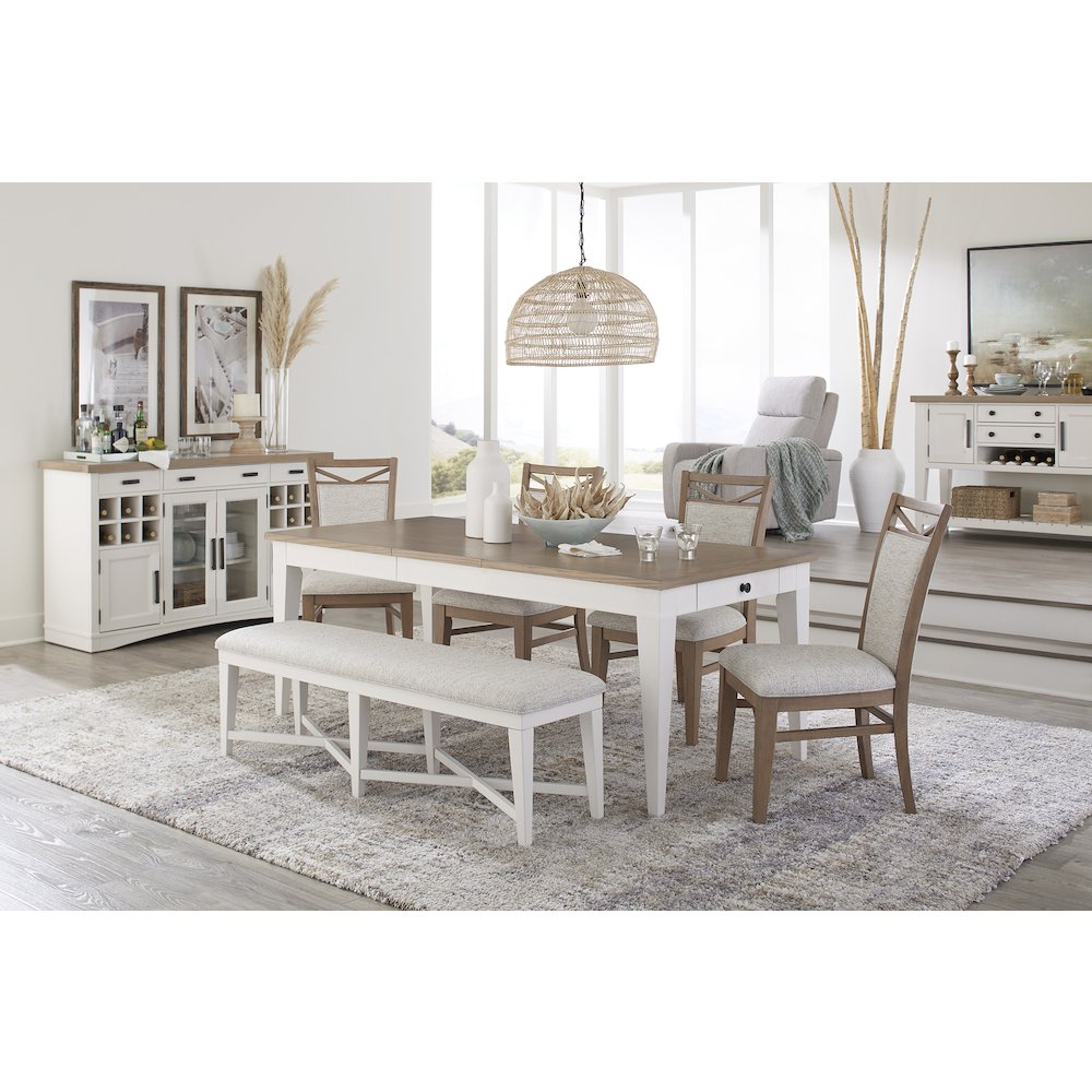 Modern Dining 60 In. Rectangular Extendable Dining Table