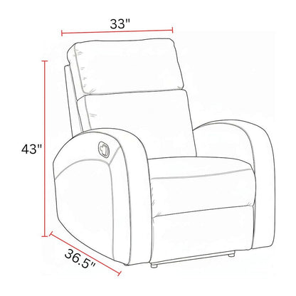 Devin - Pebble Grey Manual Recliner