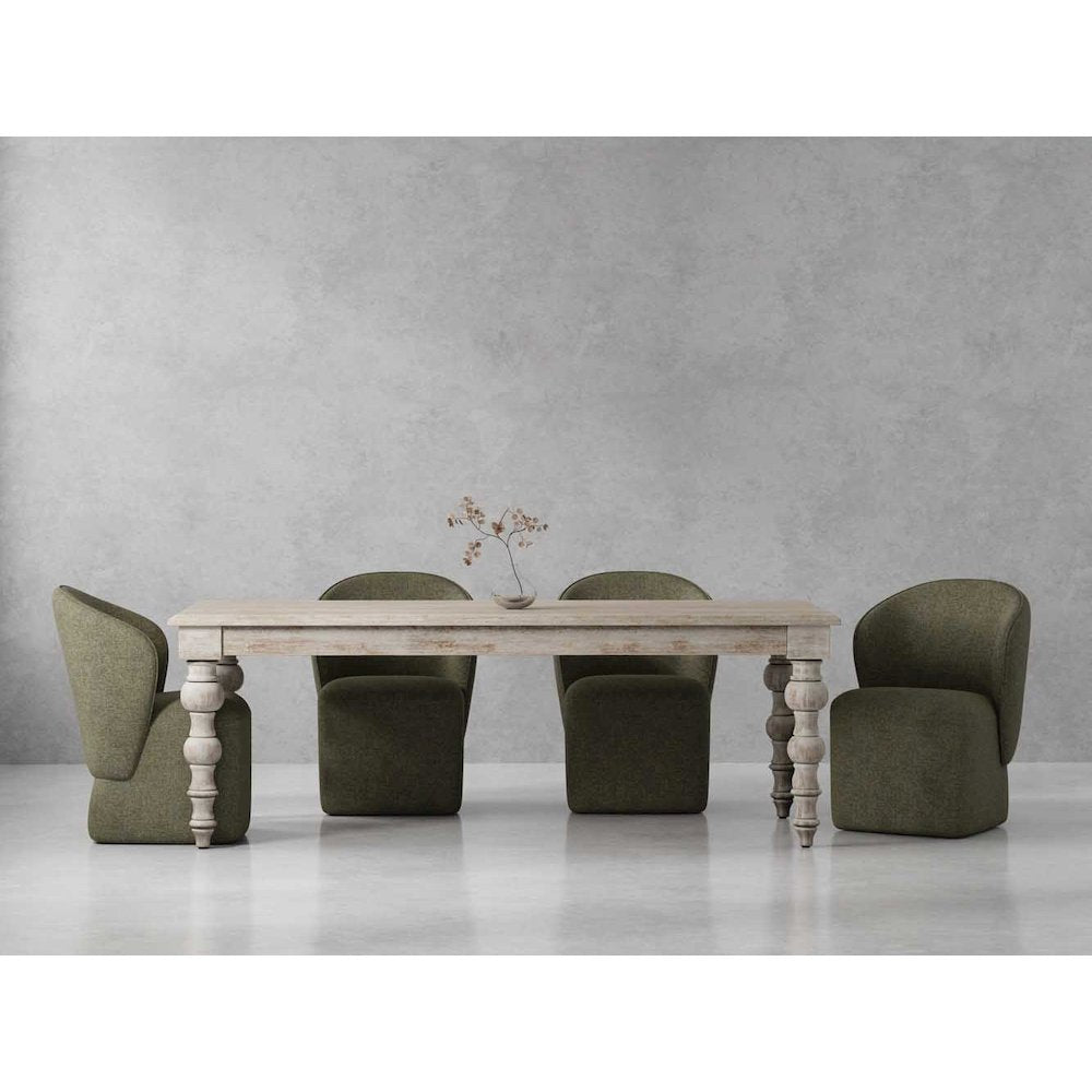 Eden Dining 84 In. Rectangular Dining Table With 4 Upholstered Chairs