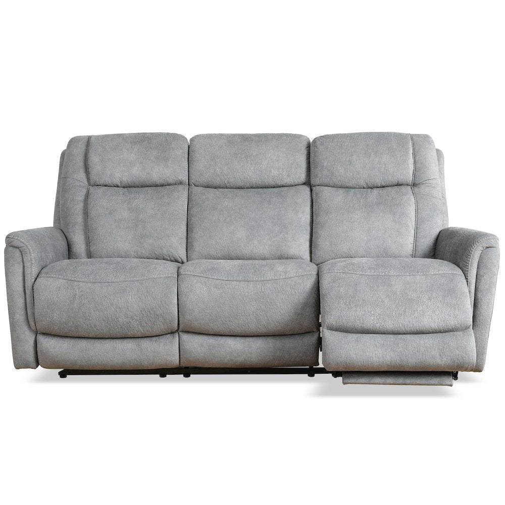 Linus - Hudson Grey Power Reclining Sofa Loveseat and Recliner