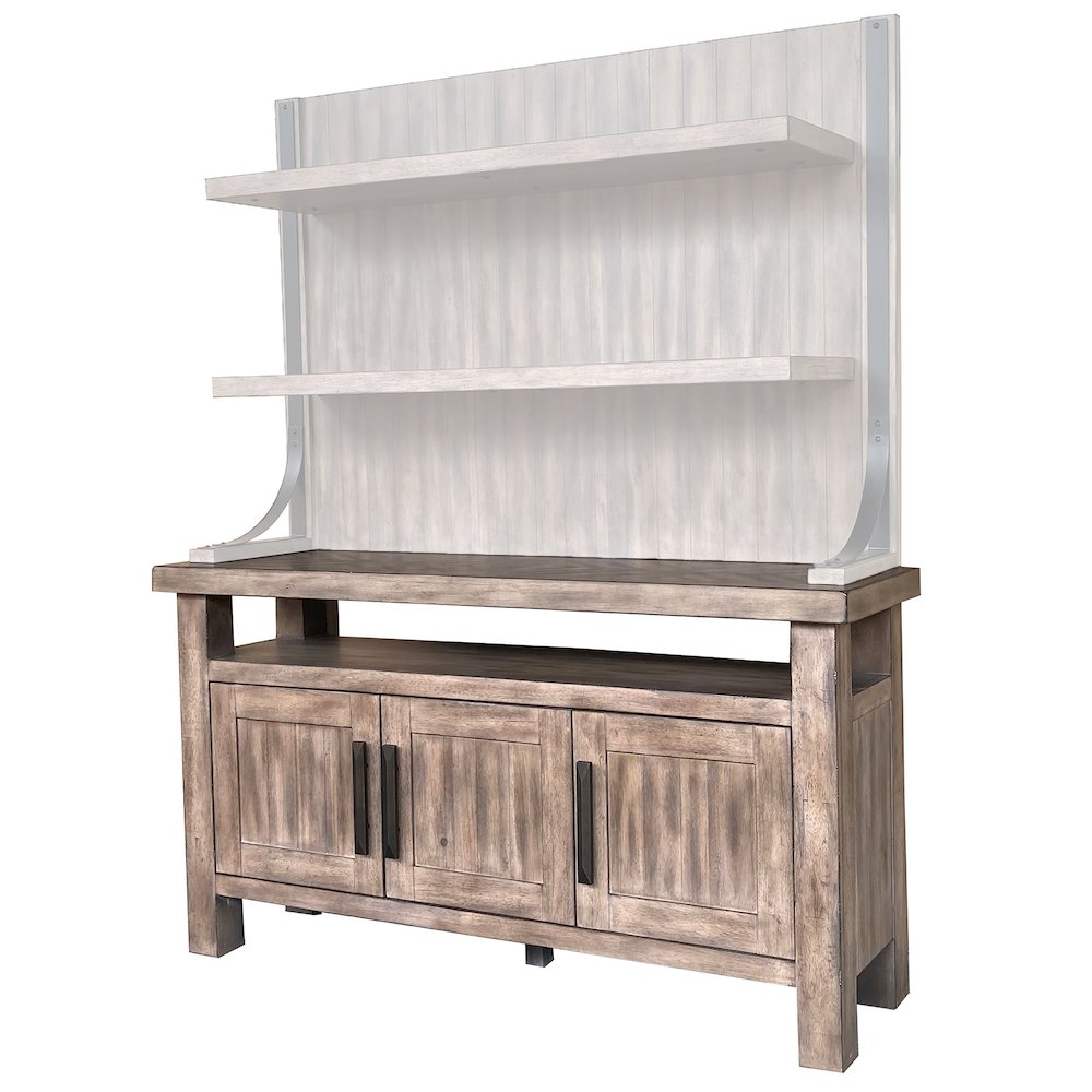 Dining Counter Table with 2 Sling Stools 2 X-Back Stools 1 Bench Buffet, Hutch