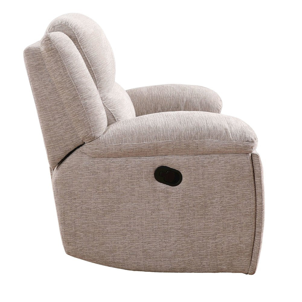 Buster - Opal Taupe Manual Reclining Sofa and Recliner