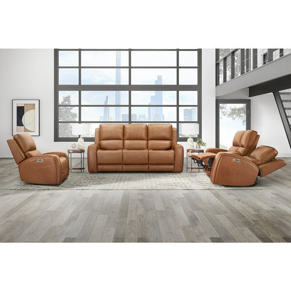 Belmont Lyric Caramel Zero Gravity Power Reclining Sofa P3