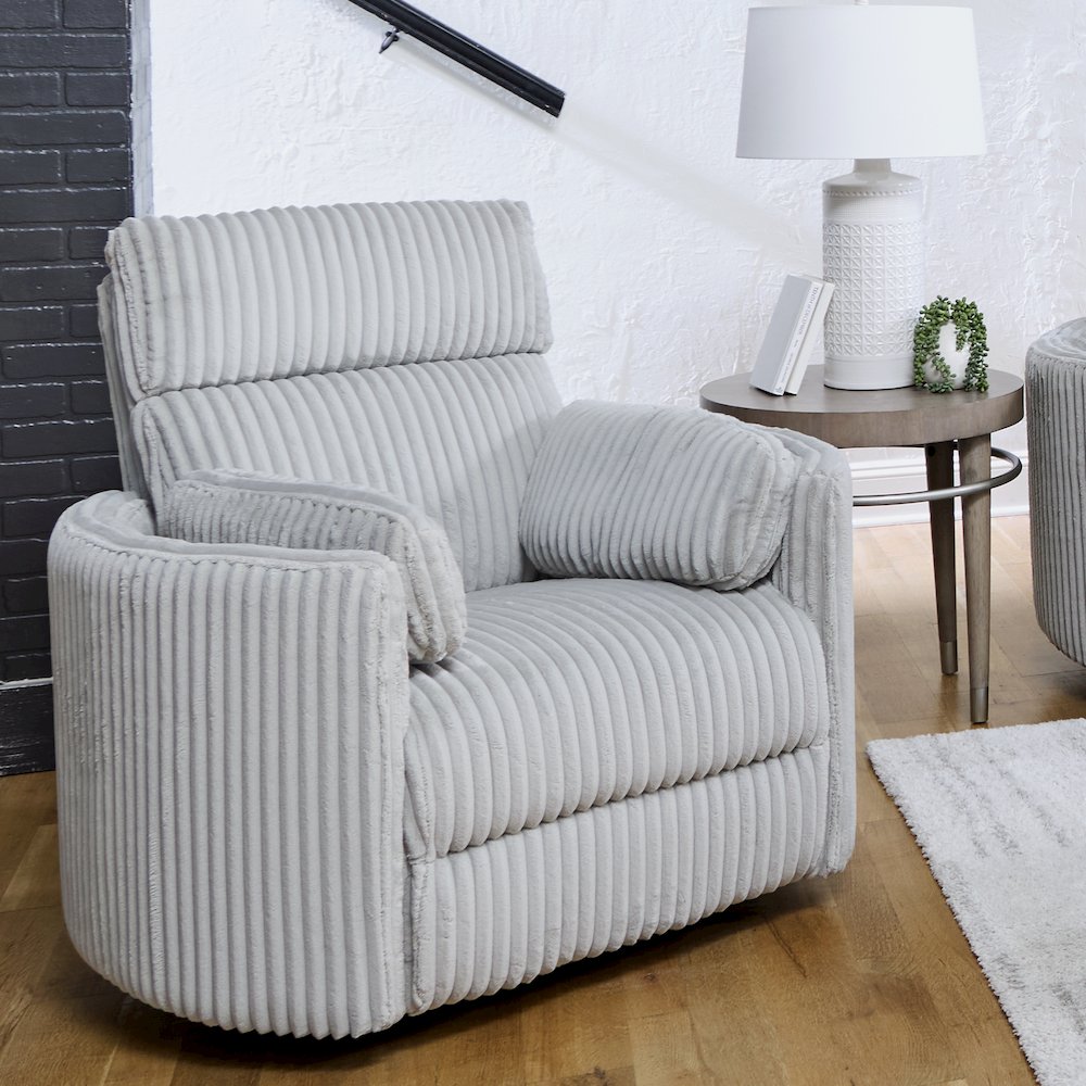 Radius - Mega Grey Power Reclining Sofa and Two Recliners