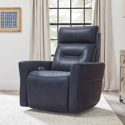Remmington - Vintage Navy Power Swivel Glider Recliner P2