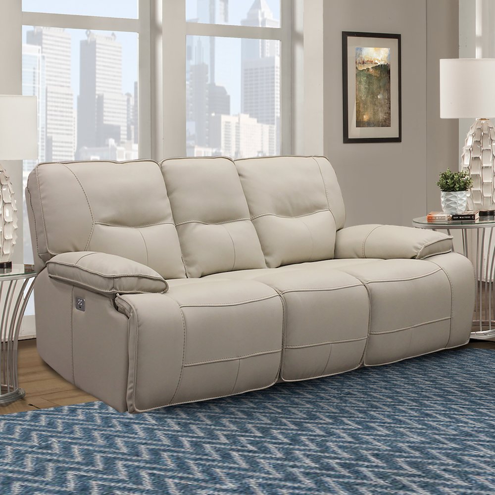 Spartacus - Oyster Power Reclining Sofa Loveseat and Recliner