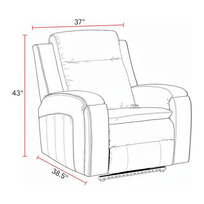 Armstrong Southampton Storm Power Recliner with Heat Massage and Auto-Glide
