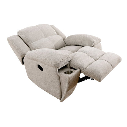 Buster - Opal Taupe Manual Reclining Sofa and Recliner