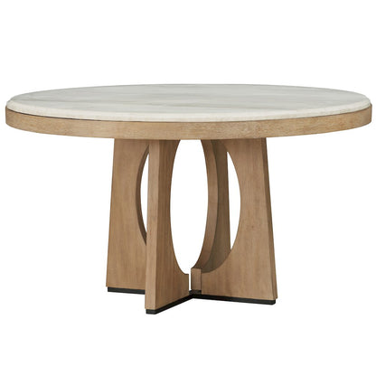 Dining 54" Round Table with 4 caster chairs