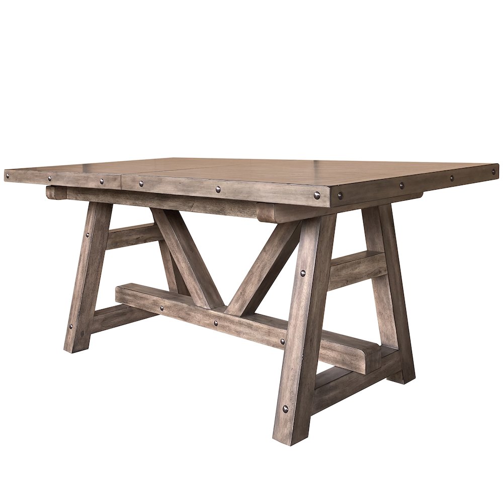 Dining Counter Table with 2 Sling Stools 2 X-Back Stools 1 Bench Buffet, Hutch