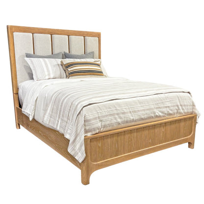 Bedroom Queen Panel Bed with Dresser and Mirror