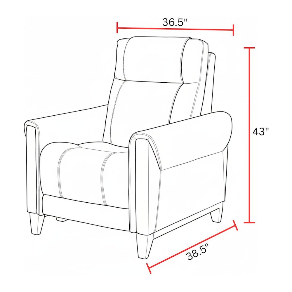 Conrad Napa Copper Power High Leg Recliner P2 Two Pack