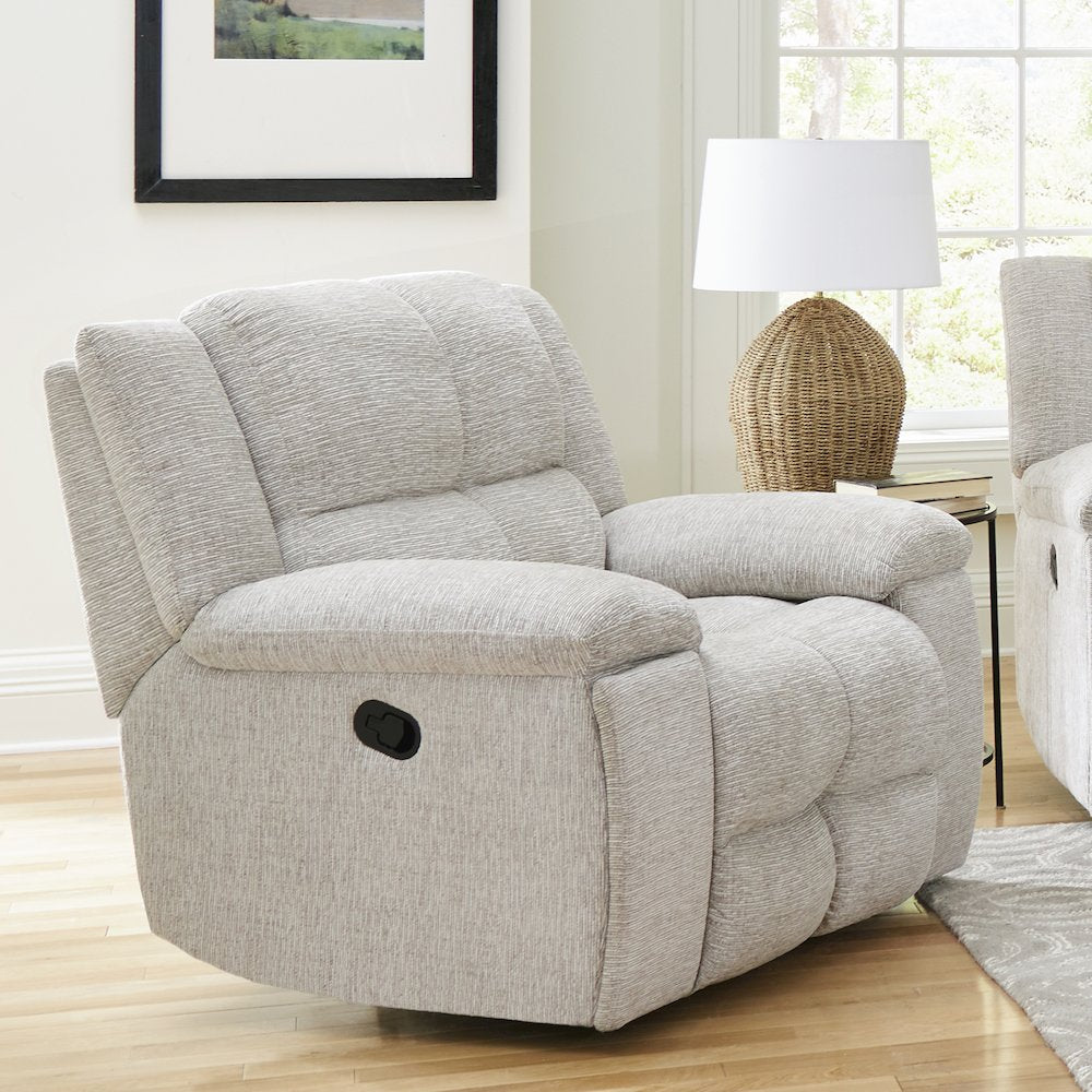 Buster - Opal Taupe Manual Reclining Sofa and Recliner