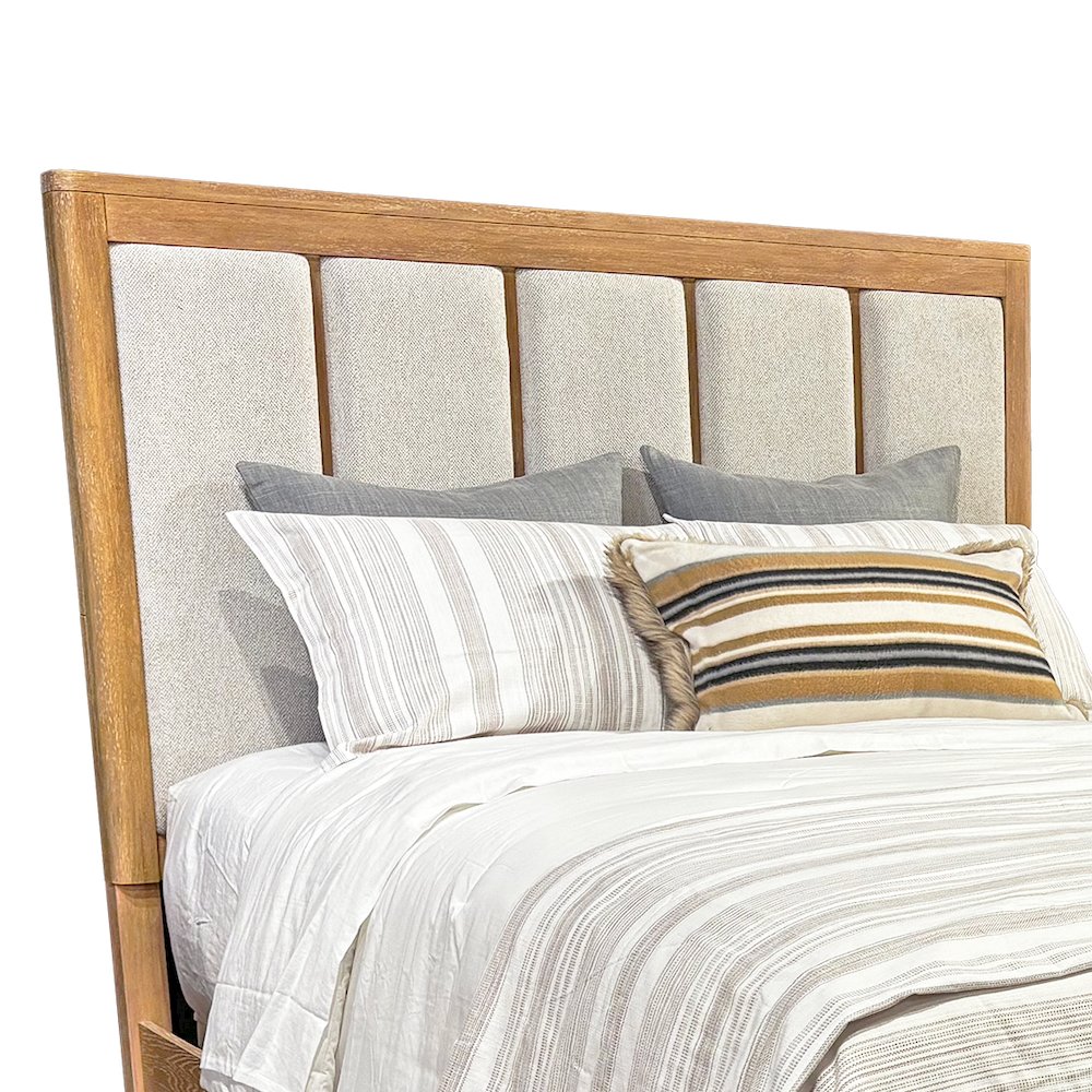 Bedroom Queen Panel Bed with Dresser and Mirror