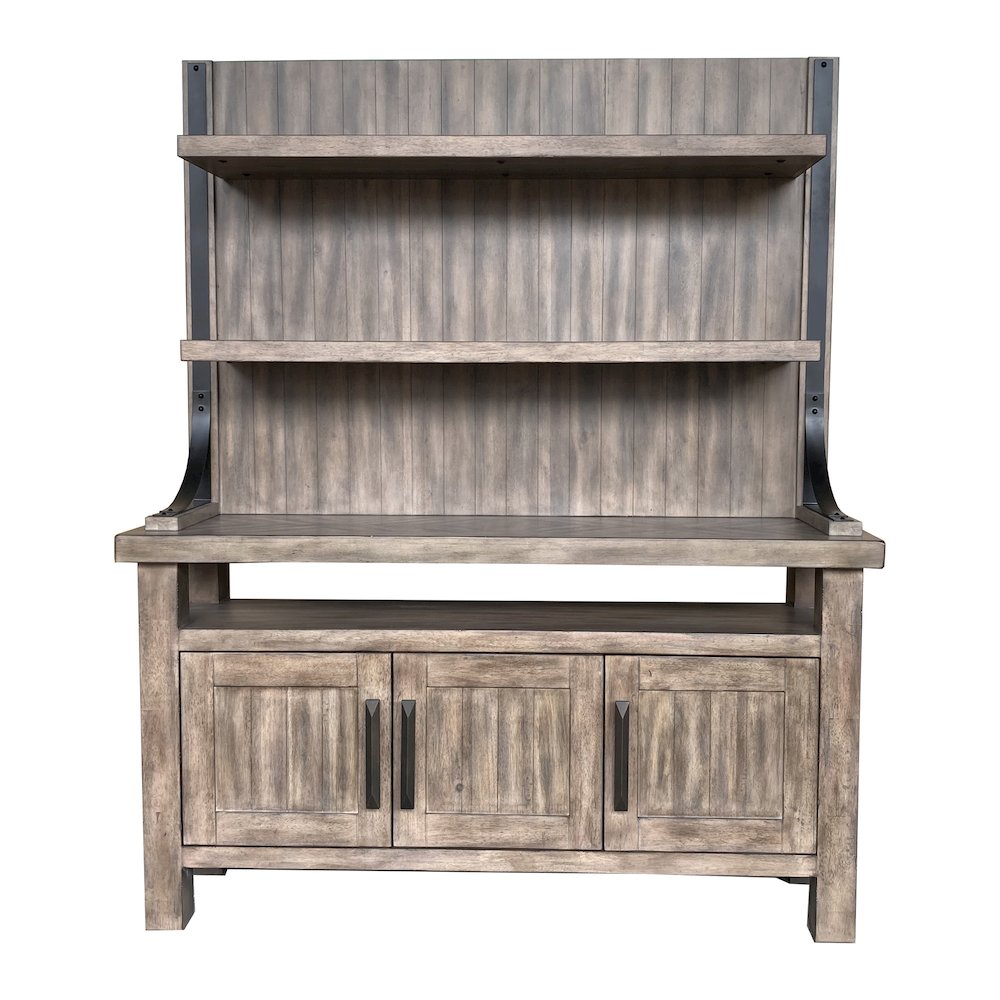 Dining Counter Table with 2 Sling Stools 2 X-Back Stools 1 Bench Buffet, Hutch