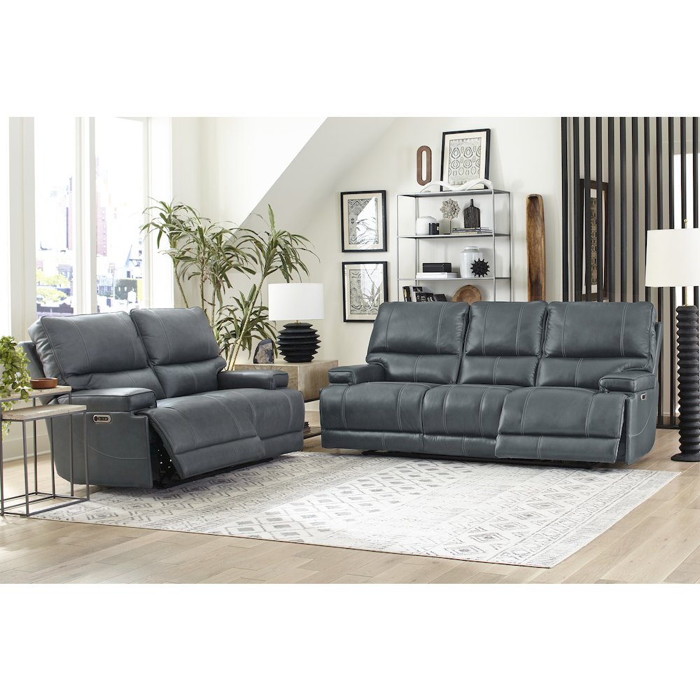 Whitman - Verona Azure - Powered By Freemotion Cordless Power Reclining Sofa