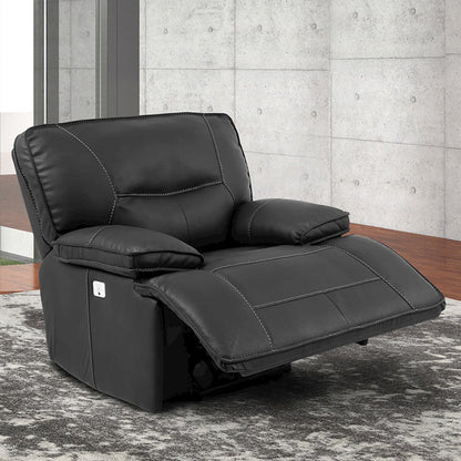 Spartacus - Black Power Reclining Sofa and Recliner
