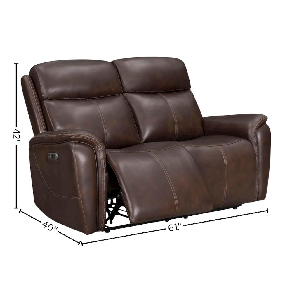 Brown Power Reclining Loveseat Recliner, Theater Seating for Home
