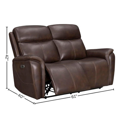 Brown Power Reclining Loveseat Recliner, Theater Seating for Home