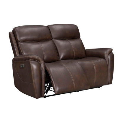 Brown Power Reclining Loveseat Recliner, Theater Seating for Home